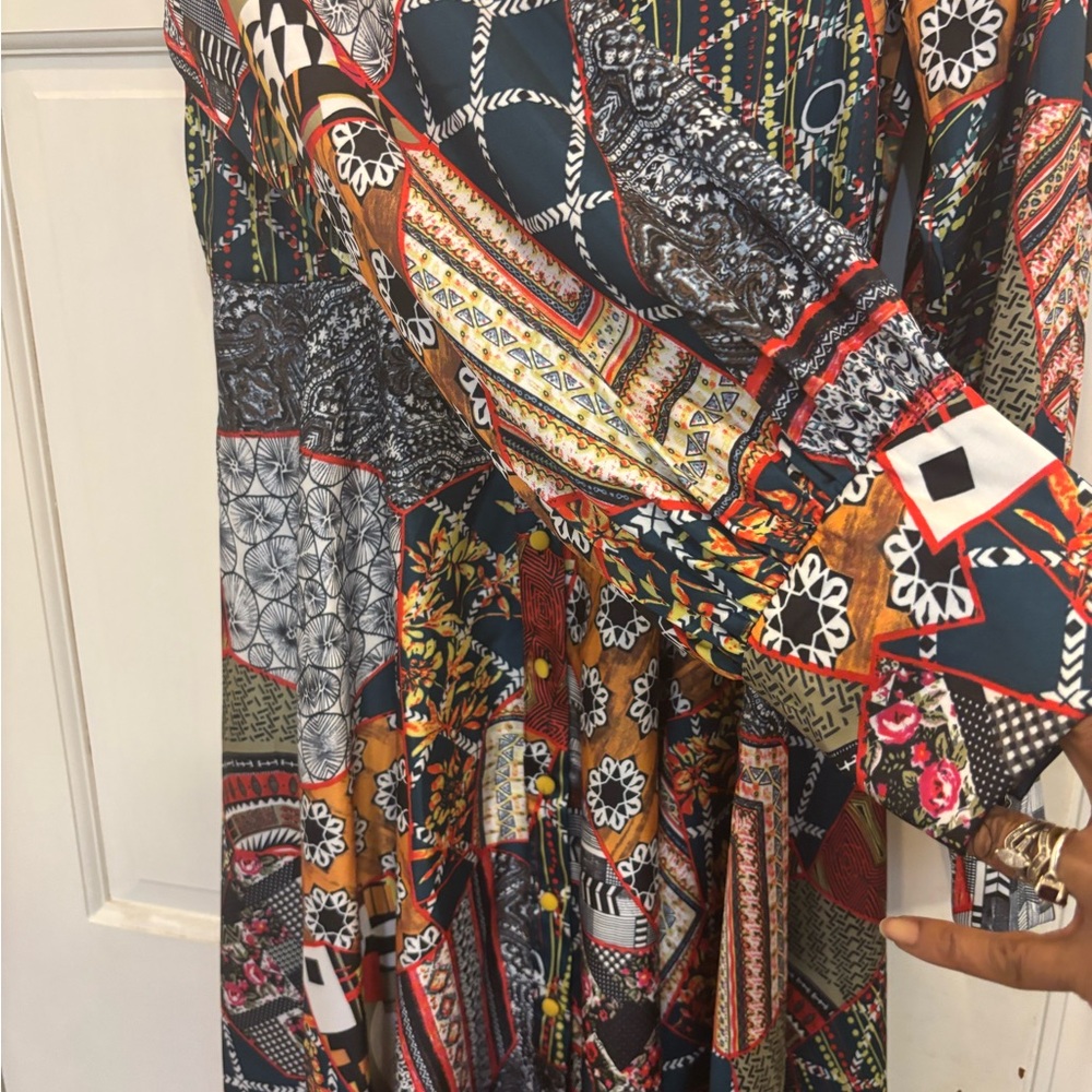 Glory Connection Patchwork Long-Sleeve Shirt NWT - image 9